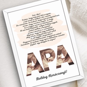 Boldog Karácsonyt Bababejelentő falikép - karácsony - karácsonyi lakásdekoráció - karácsonyi lakásdíszek - Meska.hu