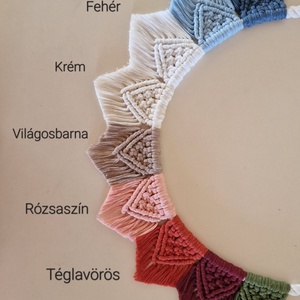Bohém makramé mandala tükör - otthon & életmód - dekoráció - fali és függő dekoráció - falra akasztható dekor - Meska.hu