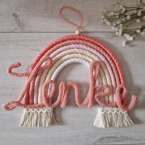 Szivárvány dekoráció Lenke felirattal - Meska.hu