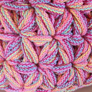 Horgolt jázmin mintás kosár - otthon & életmód - tárolás & rendszerezés - tárolókosár - Meska.hu