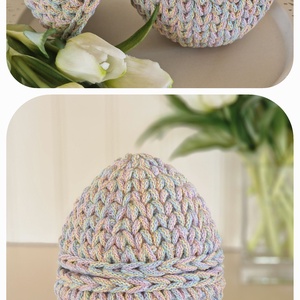 Horgolt tojás tároló - ünnepi díszek, dekorációk - húsvéti díszek és dekorációk - húsvéti tojás, hímestojás - Meska.hu