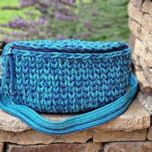 Horgolt táska/crossbody- óceán - táska & tok - övtáska - Meska.hu