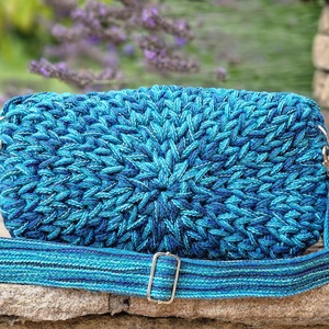 Horgolt táska/crossbody- óceán - táska & tok - övtáska - Meska.hu