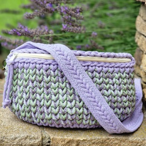Horgolt táska/crossbody- tihanyi levendula - Meska.hu