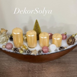Adventi asztaldísz - karácsony - adventi díszek - adventi asztaldísz - Meska.hu