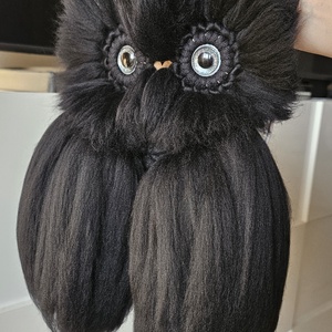 Noir-az éjszaka őrzője makramé bagoly fali dekoráció  - otthon & életmód - dekoráció - fali és függő dekoráció - falra akasztható dekor - Meska.hu