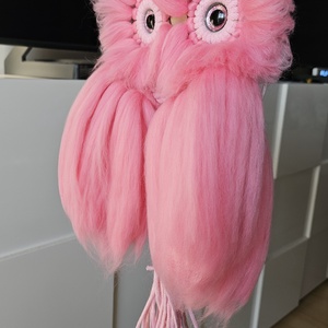 Rosie- a szívhang bagoly makramé bagoly fali dekoráció  - otthon & életmód - dekoráció - fali és függő dekoráció - függődísz - Meska.hu