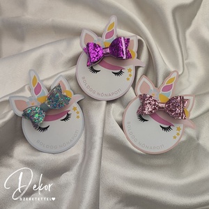 Masnis hajcsat kislányoknak � nőnapi ajándék unikornisos kártyával, Ruha & Divat, Hajdísz & Hajcsat, Hajcsat & Hajtű, Ékszerkészítés, Mindenmás, MESKA