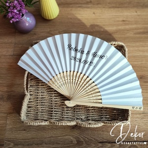 Egyedi feliratos legyező esküvőre, lánybúcsúra vagy egyéb eseményre - Meska.hu