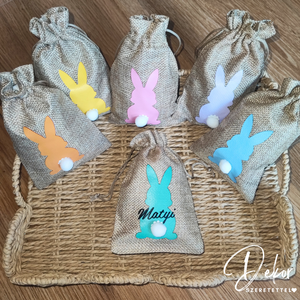 Húsvéti névreszóló zsákocska � kedves ajándékcsomagolás tojásokhoz és apró meglepetésekhez - Meska.hu