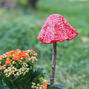 Piros szoknyagomba, Otthon & Életmód, Ház & Kert, Kerti dísz, Gyurma, Festett tárgyak, MESKA