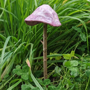 Fényes világos lila gombavirág, Otthon & Életmód, Ház & Kert, Kerti dísz, Gyurma, Festett tárgyak, MESKA