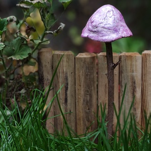 Fényes világos lila gombavirág - otthon & életmód - ház & kert - kerti dísz - Meska.hu