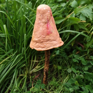 Hamvas barack gombavirág - otthon & életmód - ház & kert - kerti dísz - Meska.hu