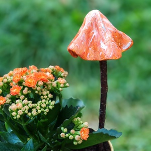 Narancsos szoknyagomba  - otthon & életmód - ház & kert - kerti dísz - Meska.hu