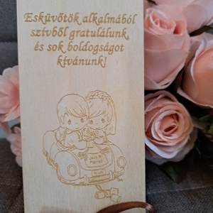 Esküvői pénzátadó , Esküvő, Emlék & Ajándék, Esküvői pénzátadó doboz, Nászajándék, Famegmunkálás, Gravírozás, pirográfia, MESKA