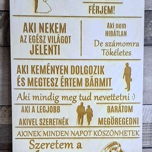 Valentin napi dekorációs tábla, Otthon & Életmód, Dekoráció, Fali és függő dekoráció, Függődísz, Famegmunkálás, Gravírozás, pirográfia, MESKA