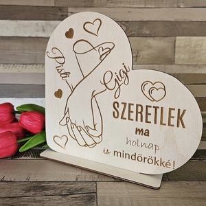 Valentin napi talpas dekorációs tábla - otthon & életmód - dekoráció - dísztárgy - Meska.hu