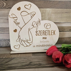 Valentin napi talpas dekorációs tábla - otthon & életmód - dekoráció - dísztárgy - Meska.hu