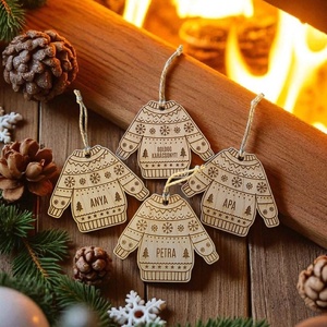 Neves karácsonyfa dísz - karácsony - karácsonyi lakásdekoráció - karácsonyfadíszek - Meska.hu