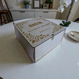 Emlékörző Fa Doboz keresztelőre - baba - mama - babaemlékek - baba emlékőrző - Meska.hu