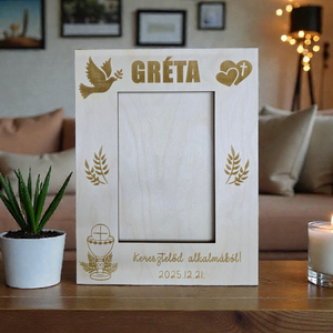 Névreszóló képkeret keresztelőre - Meska.hu