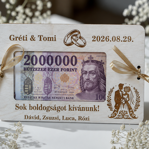 Esküvői pénzátadó � egyedi gravírozott nászajándék - Meska.hu