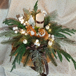 Erdő jelenet - karácsony - karácsonyi lakásdekoráció - karácsonyfa, grincsfa - Meska.hu