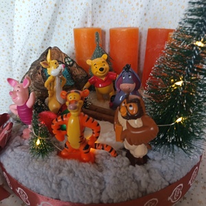 Micimackó - karácsony - adventi díszek - adventi asztaldísz - Meska.hu