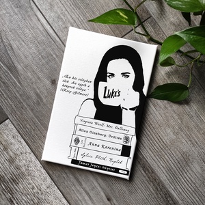 Rory Gilmore könyvek vászonkép, Otthon & Életmód, Dekoráció, Kép & Falikép, Vászonkép, Fotó, grafika, rajz, illusztráció, Festészet, MESKA
