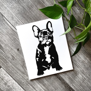 Francia bulldog vászonkép, Otthon & Lakás, Dekoráció, Kép & Falikép, Vászonkép, Fotó, grafika, rajz, illusztráció, Festészet, MESKA