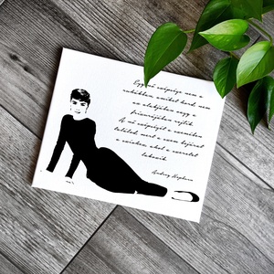 Audrey Hepburn idézet vászonkép, Otthon & Lakás, Dekoráció, Kép & Falikép, Vászonkép, Fotó, grafika, rajz, illusztráció, Festészet, MESKA