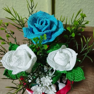 Kis rózsa kosár  - otthon & életmód - dekoráció - dísztárgy - Meska.hu