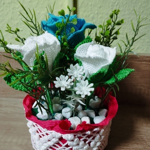 Kis rózsa kosár  - otthon & életmód - dekoráció - dísztárgy - Meska.hu