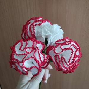 Horgolt szegfű , Otthon & Életmód, Dekoráció, Asztal és polc dekoráció, Asztaldísz, Horgolás, MESKA