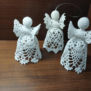 Horfgolt angyalka - karácsony - karácsonyi lakásdekoráció - karácsonyfadíszek - Meska.hu