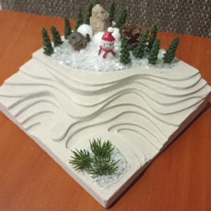 Hóember a hegytetőn, Karácsony, Karácsonyi lakásdekoráció, Karácsonyi falu, házikó, , MESKA