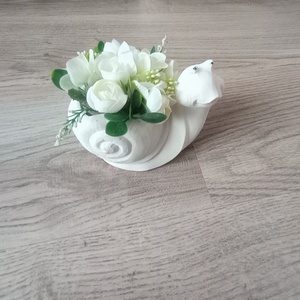 csiga  dekor asztaldísz, Otthon & Életmód, Virágdekoráció, Virágdíszek, Asztali virágdísz, , MESKA