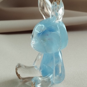 Epoxi nyuszi, kék  - otthon & életmód - dekoráció - dísztárgy - Meska.hu