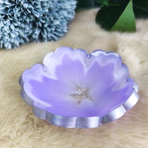 Epoxy tálka/ékszertartó, lila színű - otthon & életmód - dekoráció - dísztárgy - Meska.hu