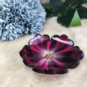 Epoxy tálka/ékszertartó, lilás-fekete  - Meska.hu