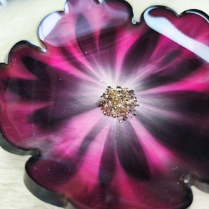 Epoxy tálka/ékszertartó, lilás-fekete  - otthon & életmód - dekoráció - dísztárgy - Meska.hu