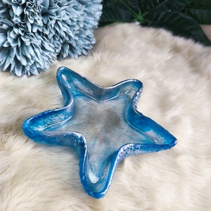 Csillag alakú, kék epoxy tálka , Otthon & Életmód, Dekoráció, Dísztárgy, , MESKA
