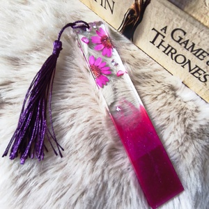 Epoxy könyvjelző, lilás - Meska.hu