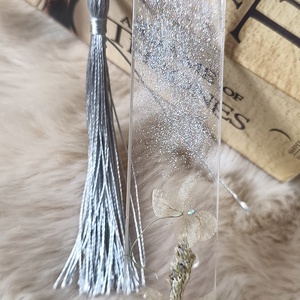 Epoxy könyvjelző, ezüstös - otthon & életmód - dekoráció - dísztárgy - Meska.hu