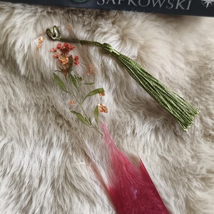 Epoxy könyvjelző, piros-zöld - otthon & életmód - dekoráció - dísztárgy - Meska.hu