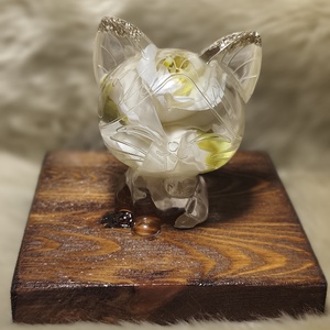 Epoxi cica asztaldísz , Otthon & Életmód, Dekoráció, Dísztárgy, , MESKA