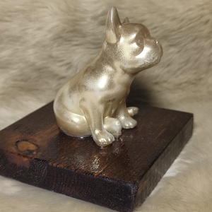 Epoxi bulldog asztaldísz, arany - otthon & életmód - dekoráció - dísztárgy - Meska.hu