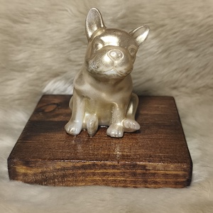 Epoxi bulldog asztaldísz, arany - otthon & életmód - dekoráció - dísztárgy - Meska.hu