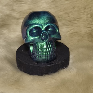 Epoxi koponya asztaldísz, metálosQ, Otthon & Életmód, Dekoráció, Dísztárgy, , MESKA